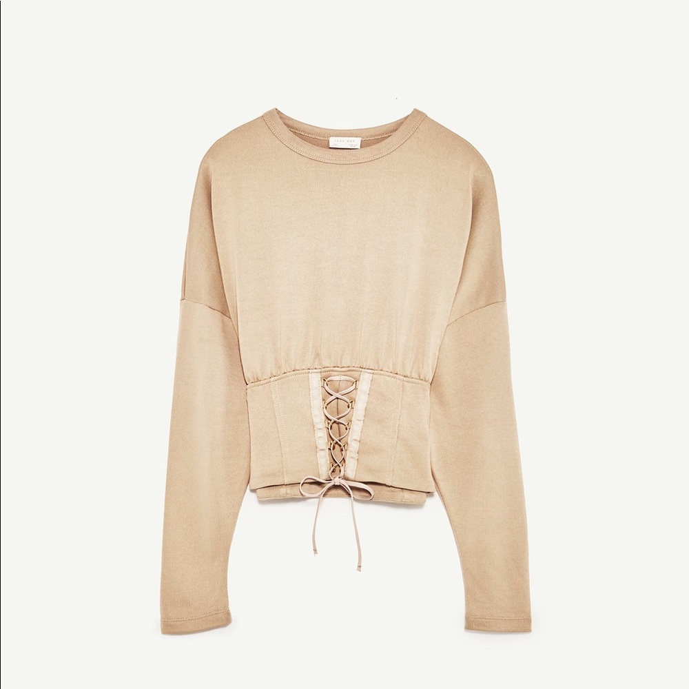 ZARA W&B Corset Top